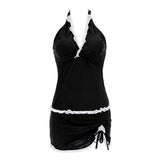 Slimming Shirred Glam Sheath One-Piece Swimsuit