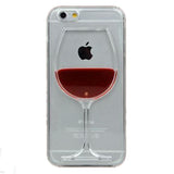 iphone 7 case red Wine Cup Liquid Transparent Case