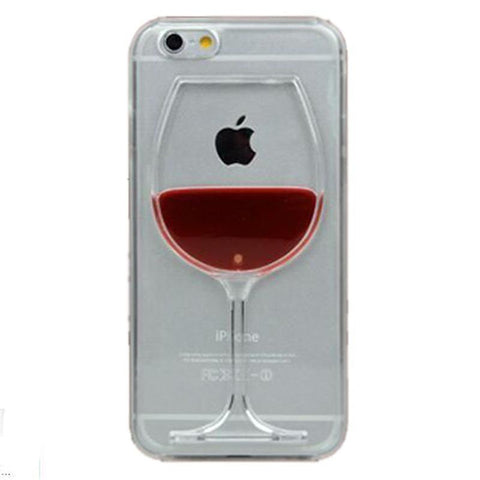 iphone 7 case red Wine Cup Liquid Transparent Case