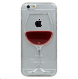 iphone 7 case red Wine Cup Liquid Transparent Case