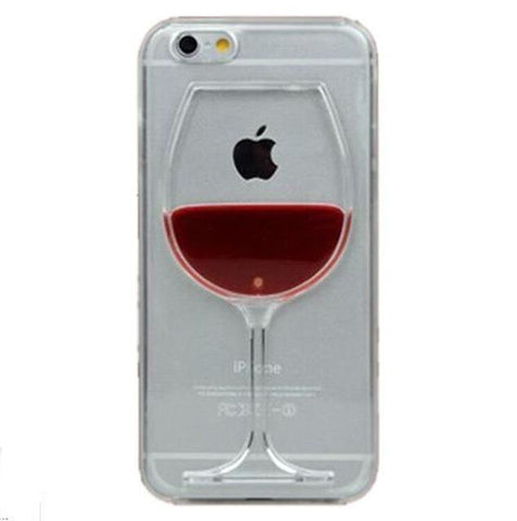 iphone 7 case red Wine Cup Liquid Transparent Case