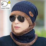Neck warmer winter hat knit cap scarf cap Winter