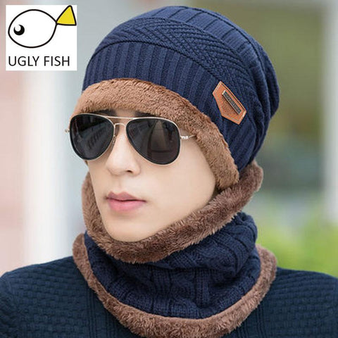 Neck warmer winter hat knit cap scarf cap Winter