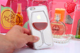 iphone 7 case red Wine Cup Liquid Transparent Case