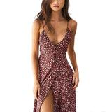 Dress Fashion Spaghetti Floral Front