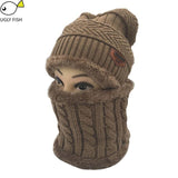 Neck warmer winter hat knit cap scarf cap Winter