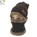 Neck warmer winter hat knit cap scarf cap Winter