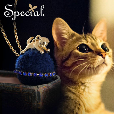 Special Fashion Lovely Cat Maxi Necklace Little Animal Long Necklaces & Pendants