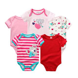 5PCS Baby Rompers Short Sleeve
