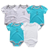 5PCS Baby Rompers Short Sleeve