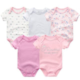 5PCS Baby Rompers Short Sleeve