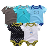 5PCS Baby Rompers Short Sleeve