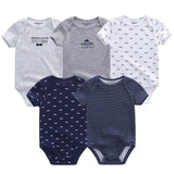 5PCS Baby Rompers Short Sleeve