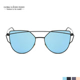 Cat Eye Mirrored Flat Lenses