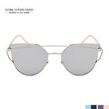 Cat Eye Mirrored Flat Lenses